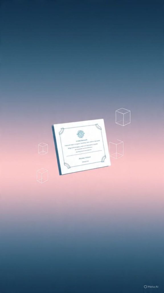 minimalist certificate mockup